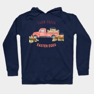 FARM FRESH EASTER EGGS - BUNNIES, TRUCK & VEGGIES Hoodie